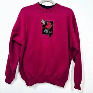Vintage‎ Cardinal Top Stitch Grannycore Cottagecore Sweatshirt Women's Large